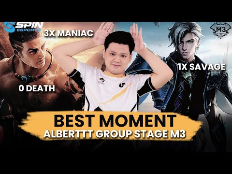 BEST MOMENTs RRQ HOSHI ALBERTT GROUP STAGE M3 WORLD CHAMPIONSHIP! 0 DEATH 3 MANIAC 1 SAVAGE!!