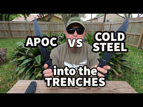 COLD STEEL CHAOS BOWIE  VS  APOC TRENCH BOWIE - Punishment Test!