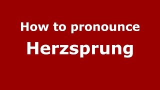 How to pronounce Herzsprung