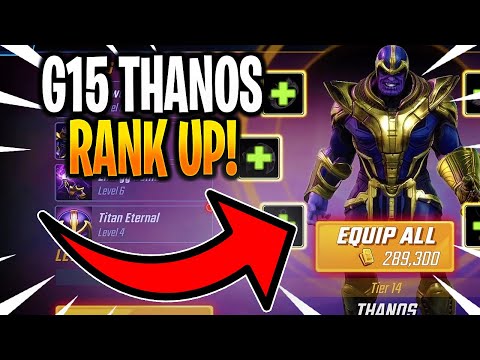*NEW* G15 THANOS RANK UP & GAMEPLAY! - MARVEL Strike Force - MSF