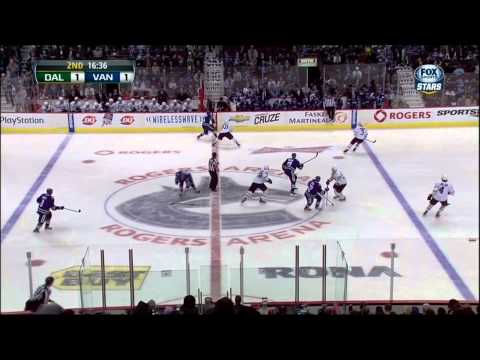 Daniel Sedin goal Feb 15 2013 Dallas Stars vs Vancouver Canucks NHL Hockey