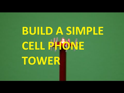 Part of a video titled HOW TO BUILD A SIMPLE CELL PHONE TOWER - YouTube
