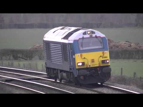 67003 On Cardiff-Crewe Route Learner past Tram Inn 8.2.12.MTS