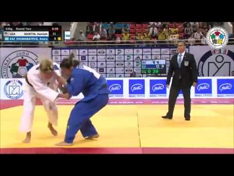 Hannah MARTIN (USA) Vs Anara ZHUMABAYEVA (KAZ) - Judo Grand Prix Ulaanbaatar 2014 [-63kg]