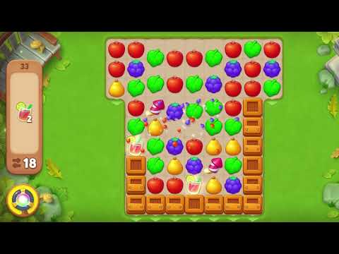 Gardenscapes Level 33 No Boosters Gameplay