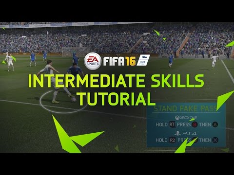 FIFA 16 Tutorial - Intermediate Skill Moves - Stand Fake Pass, Heel Flick Turn, Simple Rainbow