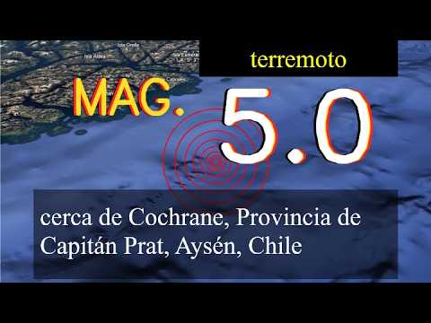 Un terremoto de magnitud moderada 5,0 se produjo cerca de Cochrane, provincia de Capitán Prat, Aysé