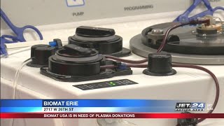 Biomat in need of 130 plasma donations to make certain medication