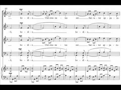 Gašper Jereb : MAGNUM MYSTERIUM : 6. Hodie for mixed choir (SATB) and harp (piano)