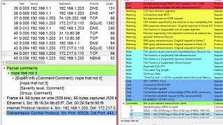 Managing Wireshark Packet Comments