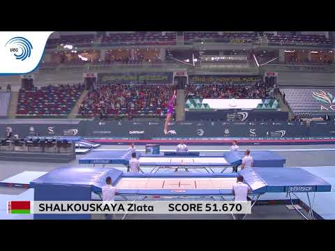 Belarus - 2018 Trampoline European silver medallists, junior women's team