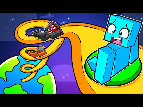 I WENT DOWN the MEGA SLIDE in Minecraft!