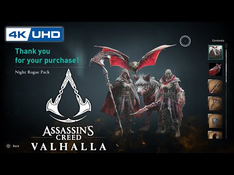 Assassin's Creed Valhalla: Night Rogue Pack Crimson & Ashen Armor Showcase