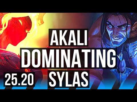 AKALI vs SYLAS (MID) | 11/1/3, Dominating | KR Master | 25.20