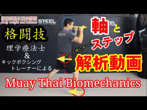 Muay Thai Biomechanics. #2 Step ムエタイ・キックボクシング / 力の働き解説 / ステップ   #ステップ#フットワーク#軸#理学療法#格闘技#axis#step