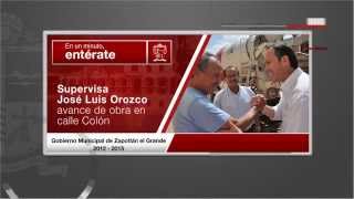 Supervisa José Luis Orozco avance de obra en la calle Colón