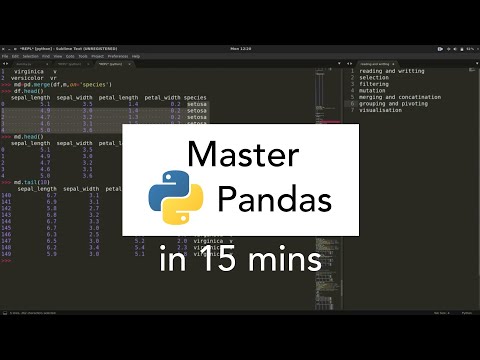 Master Python Pandas in 15 minutes