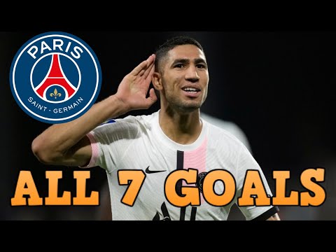 Achraf Hakimi - All 7 Goals for Paris Saint-Germain so far - 2021-2022