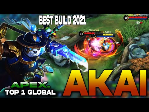 AKAI TOP 1 GLOBAL BEST BUILD AND GAMEPLAY BY APEX. - AKAI MOBILE LEGENDS 2021