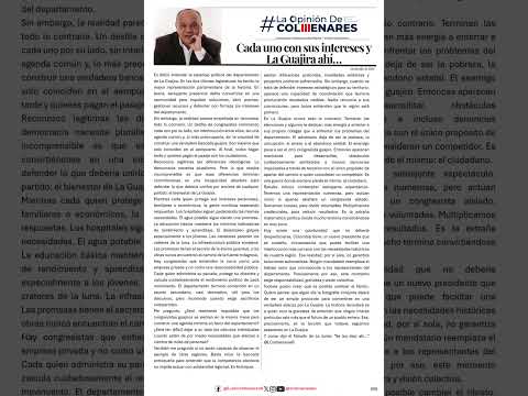 Cada uno con sus intereses y La Guajira ahí