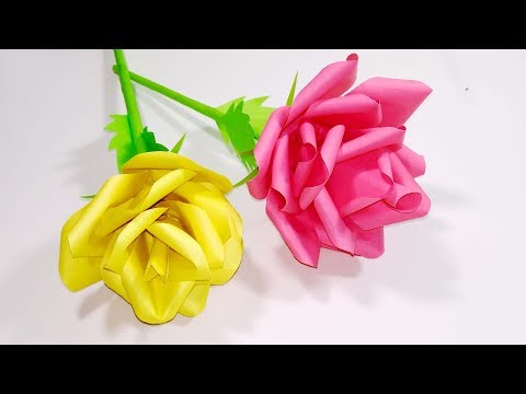 How to make beautiful & easy paper rose | Origami Rose | Jarine's Crafty Creation Video