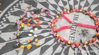 Fans remember John Lennon on his 73rd birthday