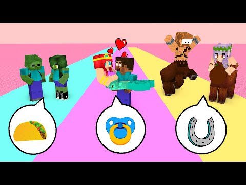 Monster School : CUTE MERMAID SUPER HEROES DESTINY DOCTOR RUN CHALLENGE - MINECRAFT ANIMATION