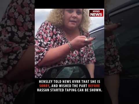 A blonde woman telling 3 Muslims we are going to kill all of ya