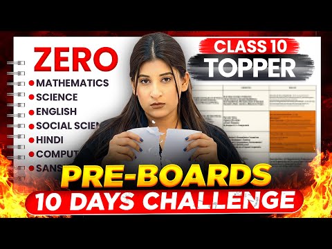 Finish Preboards Syllabus in 10 DAYS🔥Class 10 (Just Do These Topics!)🤫