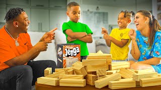 Download lagu THE PRINCE FAMILY PLAYS JENGA! mp3
