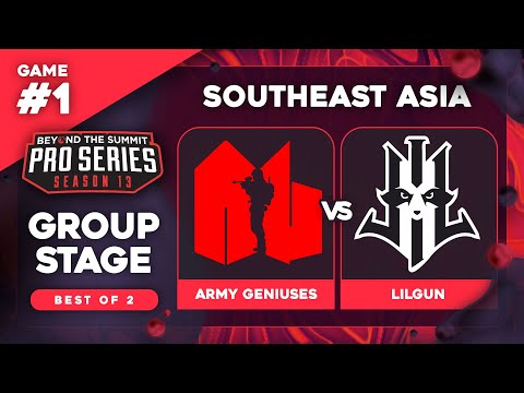 Army Geniuses vs Lilgun Game 1 - BTS Pro Series 13 SEA: Groups w/ T-Panda & hairy_freak