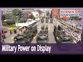 Military hardware including aircraft and missiles showcased on National Day