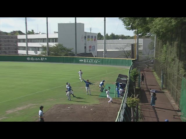 【ファーム】ファインプレー!! ライオンズ・川野涼多 ファールゾーンのフライをナイスキャッチ!!  2023年7月22日 埼玉西武ライオンズ 対 北海道日本ハムファイターズ