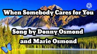 When Somebody Cares for You Osmond, The Osmonds, Donny OsmondBuy