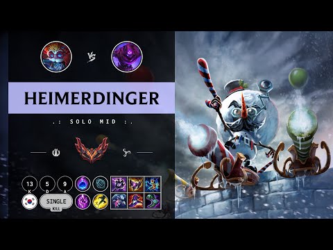 Heimerdinger Mid vs Malzahar - KR Grandmaster Patch 14.10