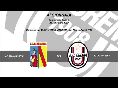 SAMMAURESE VS AC CREMA 1908. La Sintesi della partita.