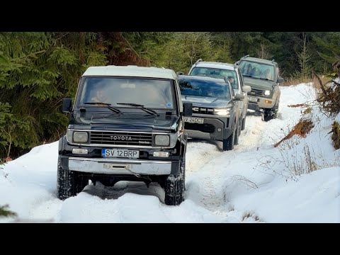Duster VS Land Cruiser VS Suzuki Vitara VS Pajero Junior Snow Offroad
