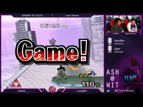 Melee Loser's Bracket ASH@WIT 6/12/15 - Generic (Ganon) vs Looshkin (Ganon)