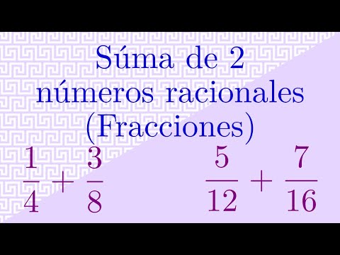 Suma de 2 números racionales