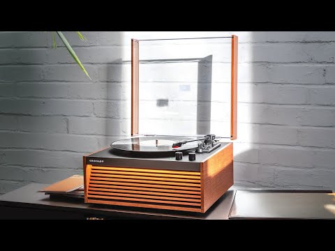 Crosley CR6237A Dean 3-Speed Bluetooth Record Player Natural With Legs-NEW image 20