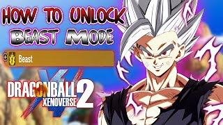 How To Unlock Beast Mode In Dragon Ball Xenoverse 2!