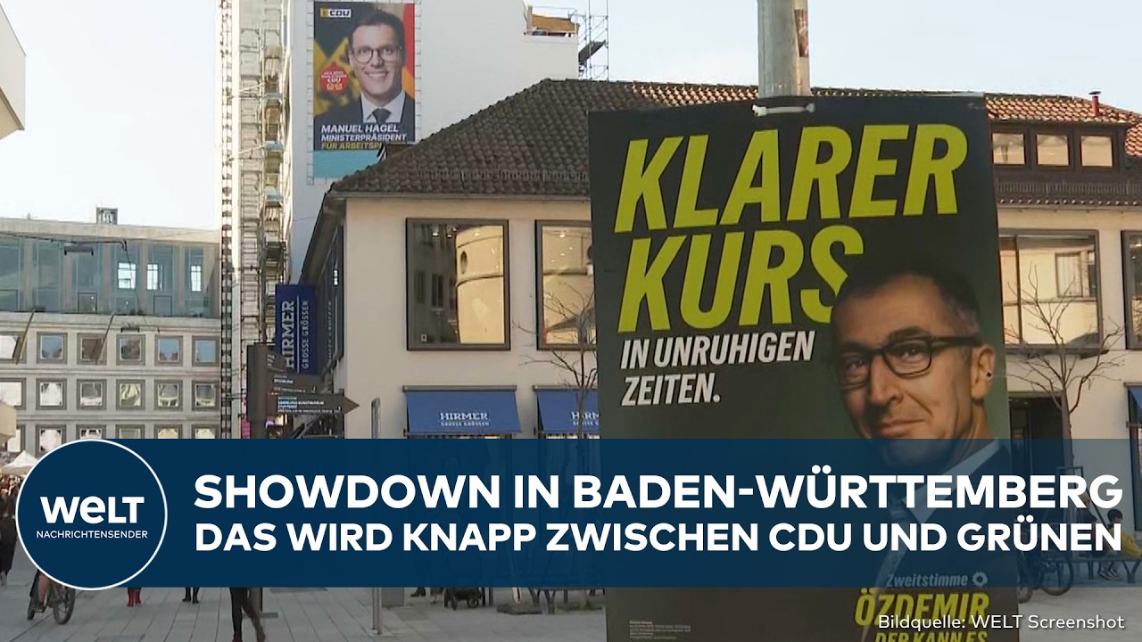 BADEN-WÜRTTEMBERG: Showdown in Stuttgart! Knappes Rennen bei CDU und Grüne! Wer gewinnt die Wahl?