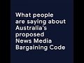 What people are saying about Australia’s proposed News Media Bargaining Code