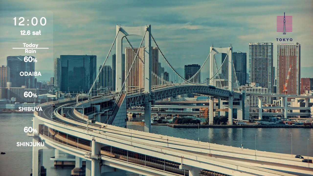 Tokyo Odaiba Live Camera お台場 ライブカメラ 東京 勉強・作業・集中・リラックス with Lofi BGM 🎶
