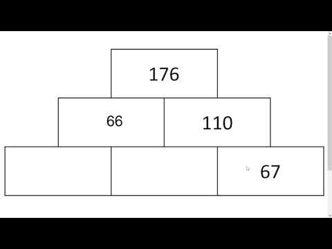 C3 Ich kann Rechenmauern zur Addition von oben nach unten ausfüllen