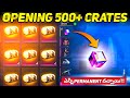 500 Crates Opening Got Permanent Gunskins Crate Opening Trick Free Fire Telugu MBG ARMY
