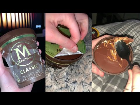 Magnum Ice Cream Chocolate Bucket ASMR I Satisfying