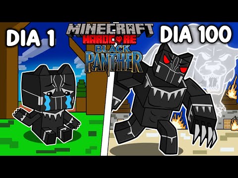 🐾I survived 100 DAYS as BLACK PANTHER in Minecraft HARDCORE!