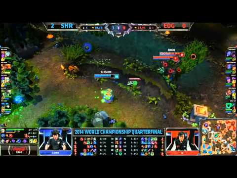 EDG U & Fzzf catch corn - SHR vs EDG Game 3 (S4 Worlds)