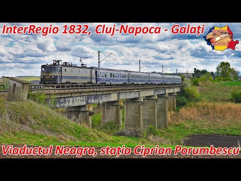 [4K] CFR Calatori EA 863 cu InterRegio 1832, Cluj-Napoca - Galati, @ viaductul Neagra [aprilie,2022]
